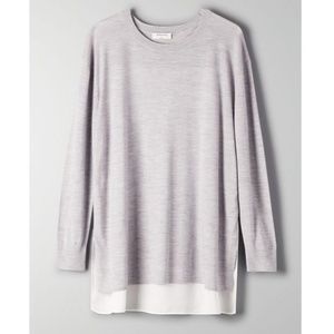 BABATON Edmund Sweater Grey White Merino Wool